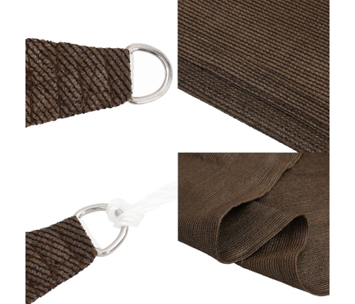 Saulessargs, 160 G/M², Brūns, 5X5X6 M, Hdpe Vidaxl