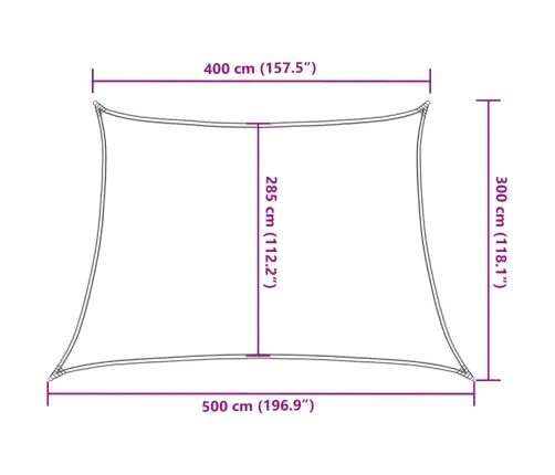 Saulessargs, 160 G/M², Brūns, 4/5X3 M, Hdpe Vidaxl