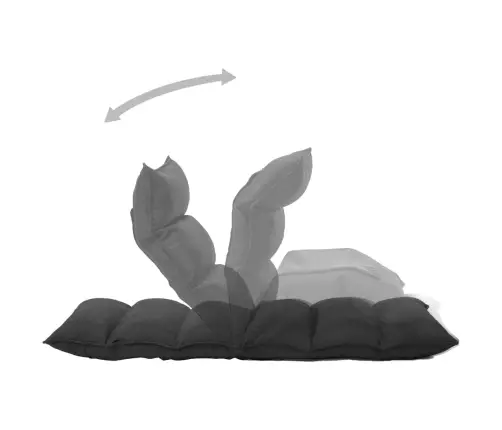 Salokāms Grīdas Krēsls, Melns Audums Vidaxl