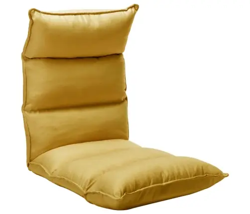 Salokāms Grīdas Krēsls, Sinepju Dzeltens Audums Vidaxl