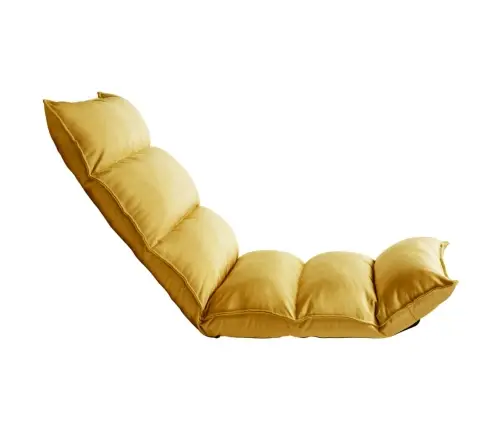 Salokāms Grīdas Krēsls, Sinepju Dzeltens Audums Vidaxl