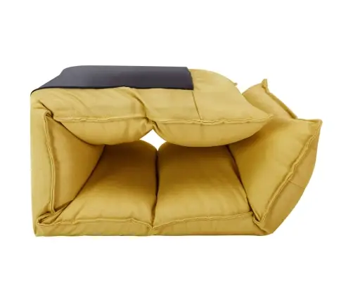 Salokāms Grīdas Krēsls, Sinepju Dzeltens Audums Vidaxl