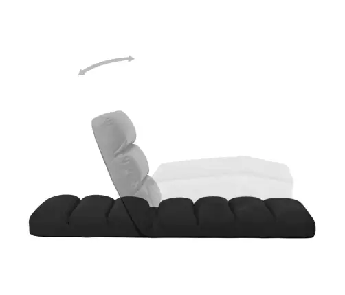 Salokāms Grīdas Krēsls, Melna Mākslīgā Āda Vidaxl