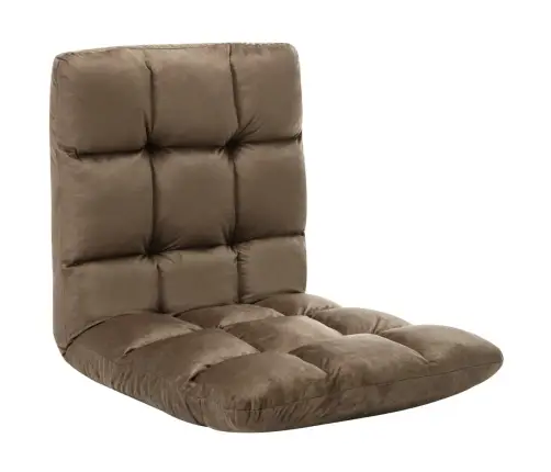 Salokāms Grīdas Krēsls, Pelēkbrūna Mikrošķiedra Vidaxl