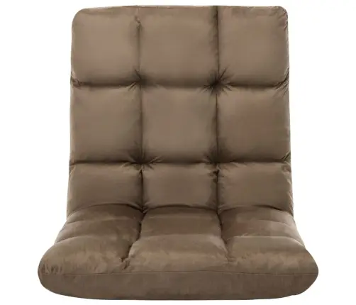 Salokāms Grīdas Krēsls, Pelēkbrūna Mikrošķiedra Vidaxl