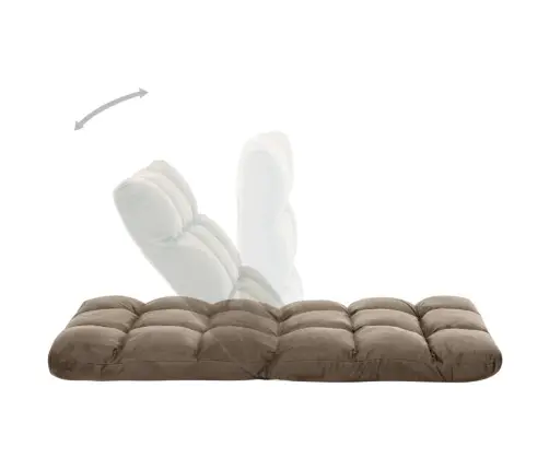 Salokāms Grīdas Krēsls, Pelēkbrūna Mikrošķiedra Vidaxl