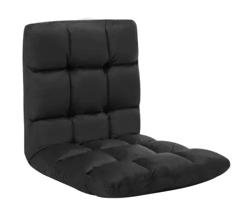 Salokāms Grīdas Krēsls, Melna Mikrošķiedra Vidaxl