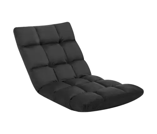 Salokāms Grīdas Krēsls, Melna Mikrošķiedra Vidaxl