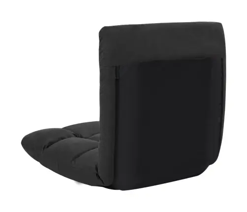 Salokāms Grīdas Krēsls, Melna Mikrošķiedra Vidaxl