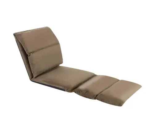 Salokāms Grīdas Krēsls, Pelēkbrūna Mikrošķiedra Vidaxl