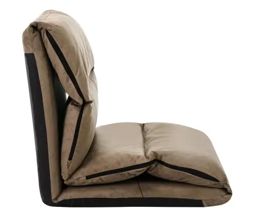 Salokāms Grīdas Krēsls, Pelēkbrūna Mikrošķiedra Vidaxl