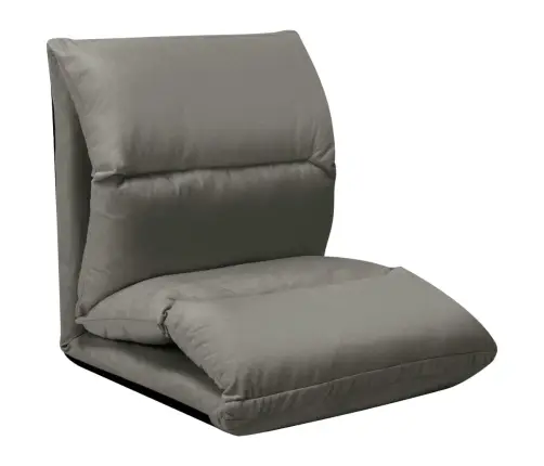 Salokāms Grīdas Krēsls, Tumši Pelēka Mikrošķiedra Vidaxl