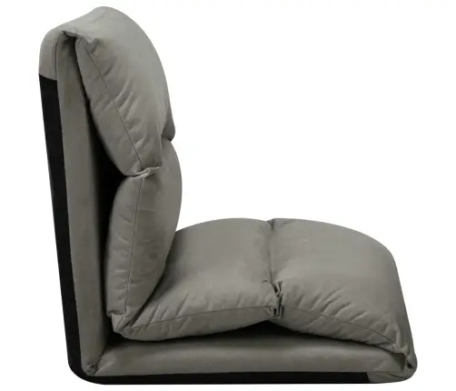 Salokāms Grīdas Krēsls, Tumši Pelēka Mikrošķiedra Vidaxl