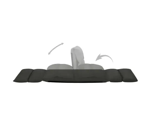 Sulankstomas Čiužinukas-Kėdė, Juodos Spalvos, Mikropluoštas