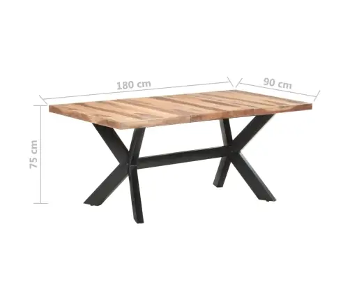 Söögilaud, 180 X 90 X 75 cm Meeviimistlusega Puit