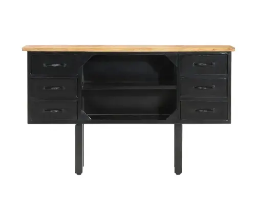 Kumode, 110X30X65 Cm, Neapstrādāts Mango Masīvkoks, Tērauds Vidaxl