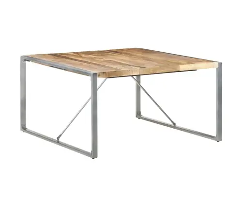 Virtuves Galds, 140X140X75 Cm, Neapstrādāts Mango Koks Vidaxl