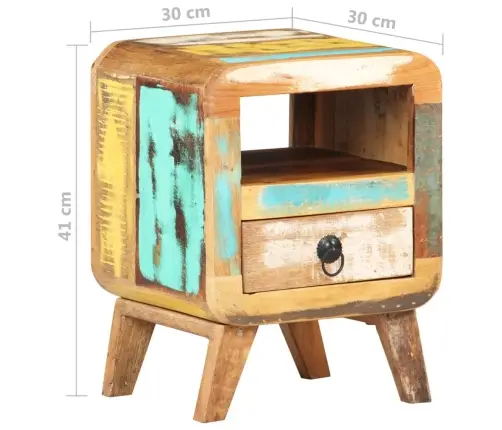 Naktsskapītis, 30X30X41 Cm, Pārstrādāts Masīvkoks Vidaxl