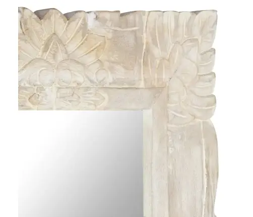 Spogulis, Balts, 80X50 Cm, Mango Masīvkoks Vidaxl