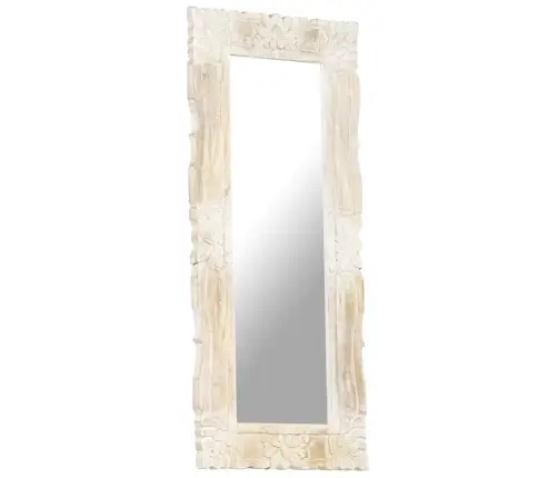 Spogulis, Balts, 110X50 Cm, Mango Masīvkoks Vidaxl