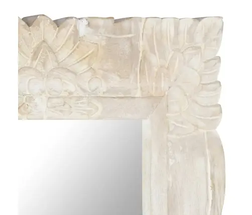 Spogulis, Balts, 110X50 Cm, Mango Masīvkoks Vidaxl