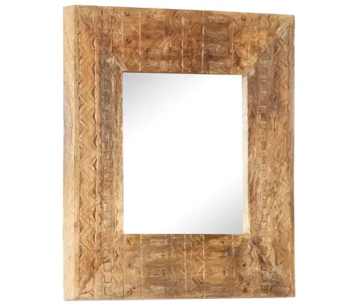 Spogulis, 50X50X2,5 Cm, Ar Kokgriezumiem, Mango Masīvkoks Vidaxl