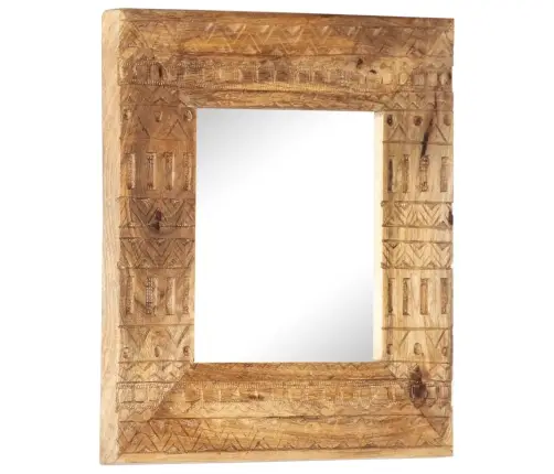 Spogulis, 50X50X2,5 Cm, Ar Kokgriezumiem, Mango Masīvkoks Vidaxl