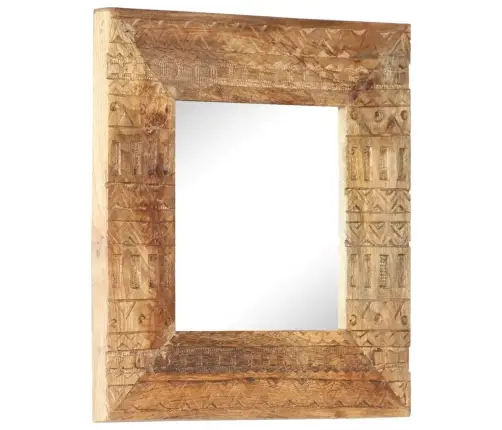 Spogulis, 50X50X2,5 Cm, Ar Kokgriezumiem, Mango Masīvkoks Vidaxl