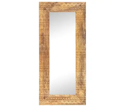 Spogulis, 110X50X2,5 Cm, Ar Kokgriezumiem, Mango Masīvkoks Vidaxl