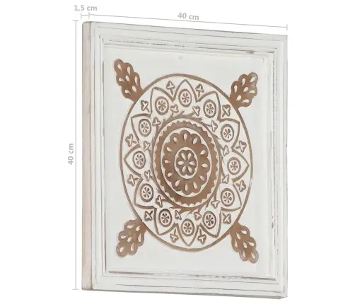 Sienas Paneļi, 2 Gab., Grebti Ar Rokām, Mdf, 40X40X1,5 Cm Vidaxl