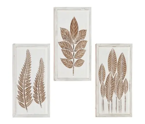 Sienas Paneļi, 3 Gab., Grebti Ar Rokām, Mdf, 40X60X1,5 Cm Vidaxl