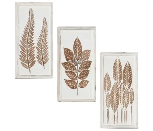 Sienas Paneļi, 3 Gab., Grebti Ar Rokām, Mdf, 40X60X1,5 Cm Vidaxl