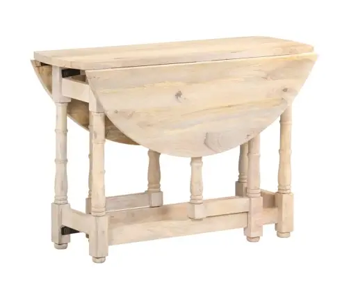 Virtuves Galds, Apaļš, 110X76 Cm, Mango Masīvkoks Vidaxl