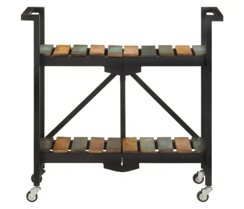 Virtuvės Vežimėlis, 87X36X81cm Perdirbtos Medienos Masyvas