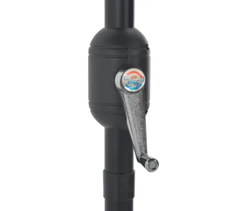 Balkono Skėtis Su Aliuminiu Stulpu, Juodas, 270X144X222Cm