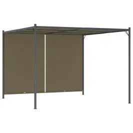 Dārza Nojume Ar Izvelkamu Jumtu, 3X3 M, Pelēkbrūna, 180 G/M² Vidaxl
