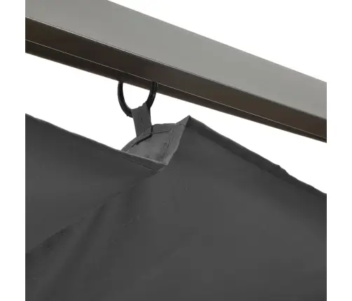 Nojume Ar Izvelkamu Jumtu, 3X3 M, Tērauds, Pelēka, 180 G/M² Vidaxl