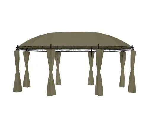 Pavėsinė Su Užuolaidomis, Taupe, 520X349X255cm 180G/M²