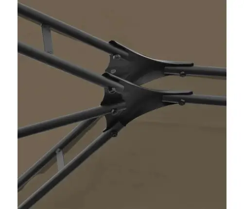 Dārza Nojume Ar Aizkariem, 4X3 M, Pelēkbrūna, 180 G/M² Vidaxl