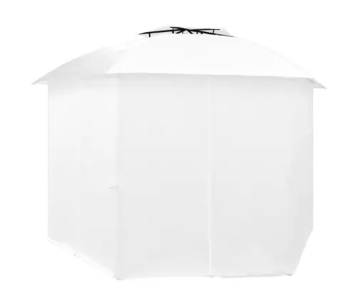 Dārza Nojume Ar Aizkariem, 360X312X265 Cm, Balta, 180 G/M² Vidaxl