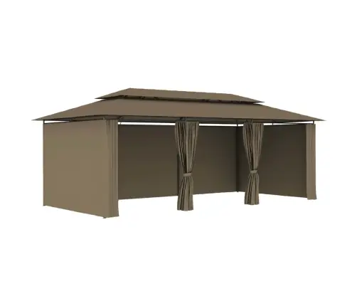 Pavėsinė Su Užuolaidomis, Taupe, 600X298X270cm 180G/M²