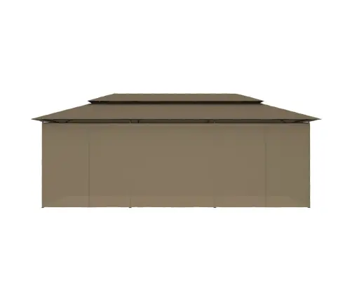 Pavėsinė Su Užuolaidomis, Taupe, 600X298X270cm 180G/M²