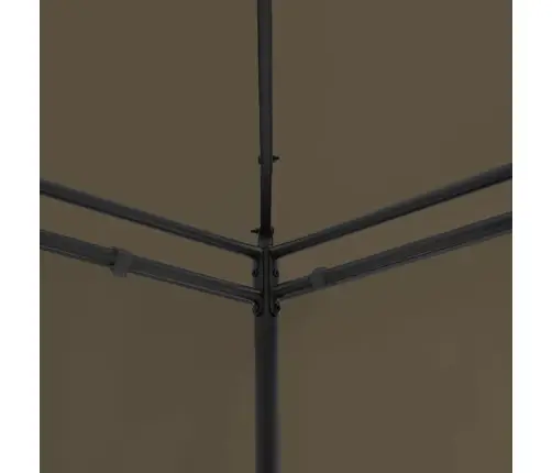 Pavėsinė Su Užuolaidomis, Taupe, 600X298X270cm 180G/M²