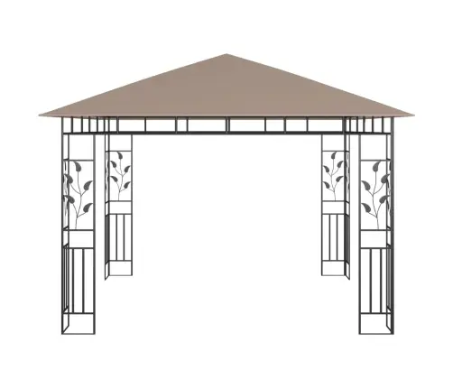 Dārza Nojume Ar Moskītu Tīklu, 3X3X2,73 M, 180G/M², Pelēkbrūna Vidaxl