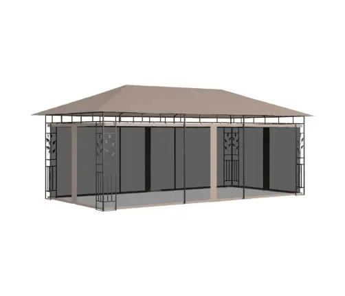 Pavėsinė Su Tinkleliu Nuo Uodų, Taupe Spalvos, 6X3X2,73M