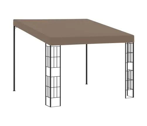 Prie Sienos Montuojama Pavėsinė, Taupe Spalvos, 3X3M, Audinys