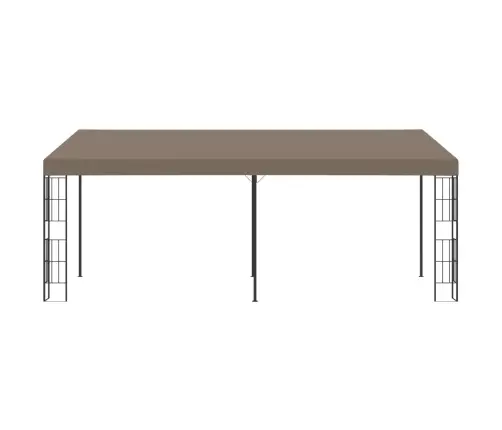 Dārza Nojume, Stiprināma Pie Sienas, 6X3 M, Pelēkbrūns Audums Vidaxl