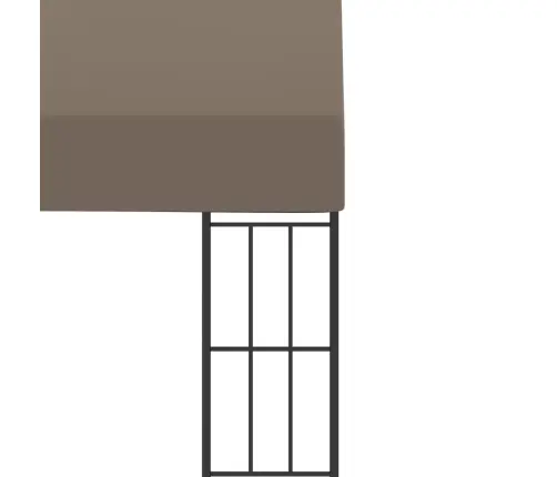 Dārza Nojume, Stiprināma Pie Sienas, 6X3 M, Pelēkbrūns Audums Vidaxl