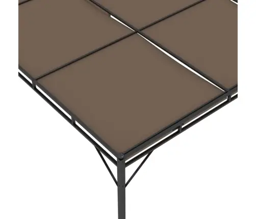 Dārza Nojume Ar Sānu Aizkariem, 4X3X2,25 M, Pelēkbrūna Vidaxl