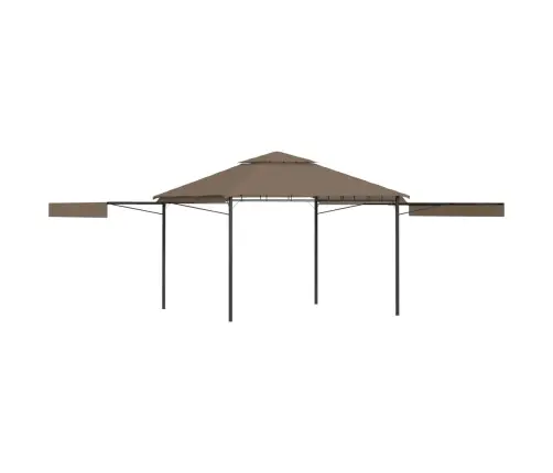 Varjualune, Topeltkatusega, 3X3X2,75 M, Pruunikashall, 180 G/M²